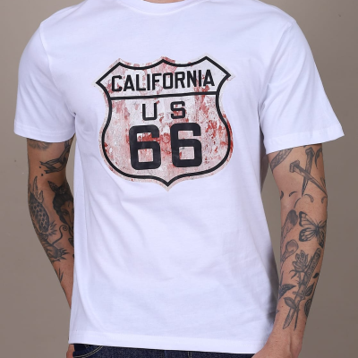 Short Sleeve Print Crew Tshirt